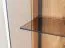 Vitrine Sienne 11 aus Massivholz Wildeiche, 140 x 85 x 37 cm, Holz geölt und gebürstet, 3 Türen, 6 Böden, 8 Fächer, push-to-open, inkl. LED-Beleuchtung