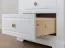 Vorzimmer Komplett - Set D Bresle, 3-teilig, in Weiß / Natur, Massivholz Kiefer, mit Schuhschrank, Spiegel, Schrank, runde Holzgriffe, hochwertige Verarbeitung