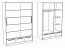 Schiebetürenschrank / Kleiderschrank Sidonia 08, Farbe: Eiche / Weiß - Abmessungen: 220 x 149 x 62 cm (H x B x T)