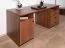 Schreibtisch Mojokerto 06, Farbe: Walnuss / Schwarz - Abmessungen: 77 x 160 x 60 cm (H x B x T)