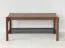 Schuhregal | Schuhbank | Farbe: Tabacco | Ablagefläche mit Metallsprossen | Eichenholz geölt | Massivholz | 83 x 33 x 40 cm | Seille 06