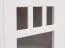 Vitrine Gyronde 17, Kiefer massiv Vollholz, Farbe: Weiß / Walnuss - 130 x 90 x 45 cm (H x B x T)