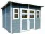 Gartenhaus 2,44 x 2,92 Meter (inkl. Dach) | Grau | Pultdach Abbildung