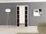 100 cm breiter Kleiderschrank mit 5 Fächern und 2 Türen | Farbe: Weiß / Schwarz Abbildung
