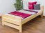 Bettrahmen für Kinder / Kinderbett 90 x 200 cm | Massivholz: Kiefer | Natur Lackiert Abbildung