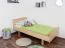 Bettrahmen für Kinder / Kinderbett 90 x 200 cm | Massivholz: Buche | Natur Lackiert Abbildung