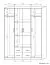 Drehtürenschrank / Kleiderschrank Sepatan 02, Farbe: Erle - Abmessungen: 220 x 160 x 55 cm (H x B x T)
