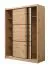 Kleiderschrank / Schiebetürenschrank mit sechs Fächer Panevo 02, Farbe: Eiche Artisan, eine Kleiderstange, Maße: 215,5 x 166 x 60 cm, stilvoll
