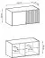 Aufsatz für Kleiderschrank Leeds 23 & 24, Farbe: Grau - Abmessungen: 50 x 105 x 51 cm (H x B x T)