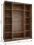 Kleiderschrank / Schiebetürenschrank | 11 Fächer | 245,5 x 200 x 64 cm | 10 Einlegeböden | 2 Kleiderstangen | 2 Schiebetüren | Farbe: Kaschmir |Soft-Close