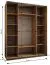 Kleiderschrank / Schiebetürenschrank | 11 Fächer | 245,5 x 200 x 64 cm | 2 Kleiderstangen | 2 Schiebetüren | Spiegel | Farbe: Weiß | Soft-Close