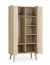 Kinderzimmer Komplett Set A Olle | 4-teilig | Farbe: Eiche Cremona / Beige | Kleiderschrank | 1 Kommode | 1 Kinderbett / Gitterbett | Push-to-open