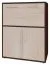 Stabile Kommode / Highboard mit großem Kippfach Curug 11, Nuss / Ulme, Maße: 113 x 90 x 34 cm, 2 Türen, 3 Fächer, 18 mm Materialstärke