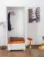 Massivholz-Schrank, Farbe: Weiß 190x90x60 cm Abbildung
