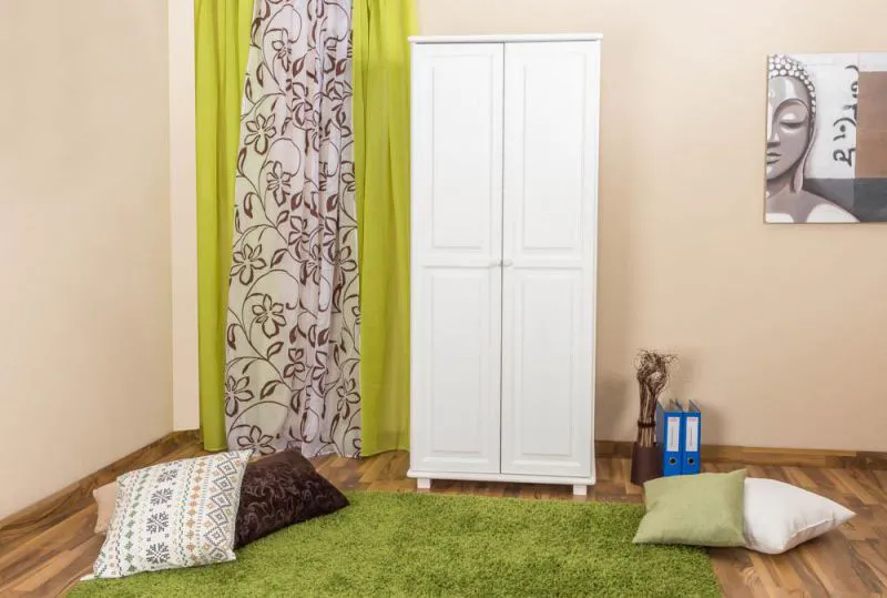 schmaler Schrank, Farbe: Weiß 190x80x60 cm Abbildung