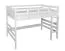 Hochbett "Easy Premium Line" K23/n, Buche Vollholz massiv weiß lackiert, teilbar - Liegefläche: 120 x 200 cm