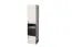 Jugendzimmer - Schrank Aalst 04, Farbe: Eiche / Creme / Schwarz - Abmessungen: 190 x 45 x 40 cm (H x B x T)