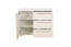 Kommode Siumu 12, Farbe: Beige / Beige Hochglanz - 85 x 107 x 45 cm (H x B x T)