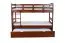 Etagenbett / Stockbett 90 x 200 cm "Easy Premium Line" K17/n inkl. Liegeplatz und 2 Abdeckblenden, Buche Massivholz Dunkelbraun lackiert, teilbar