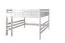 Hochbett 160 x 200 cm "Easy Premium Line" K23/n, Buche Massivholz weiß lackiert, teilbar