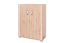 Kommode Cianjur 09, Farbe: Eiche / Weiß - Abmessungen: 108 x 80 x 40 cm (H x B x T)