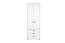 Drehtürenschrank / Kleiderschrank 18, Farbe: Buche / Weiß - 236 x 84 x 56 cm (H x B x T)