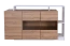 Kommode Gafsa 02, Farbe: Weiß / Eiche - 94 x 155 x 30/44 (H x B x T)