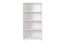 Weißes Esszimmer Komplett - Set F Junco, 8-teilig im Landhausstil, aus Kiefernholz, Massivholz, 1 Regal, 1 Vitrine, 1 Kommode, 1 Esstisch, 4 Stühle
