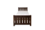Einzelbett Buche Massivholz 107, inkl. Lattenrost, Walnussfarben, Liegefläche 80 x 200 cm, modernes Gästebett, besonders robust und langlebig