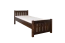 Einzelbett Buche Massivholz 107, inkl. Lattenrost, Walnussfarben, Liegefläche 80 x 200 cm, modernes Gästebett, besonders robust und langlebig