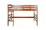 Hochbett 90 x 200 cm, "Easy Premium Line" K22/n, Buche Massivholz Dunkelbraun, teilbar