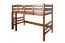 Hochbett 90 x 200 cm, "Easy Premium Line" K22/n, Buche Massivholz Dunkelbraun, teilbar
