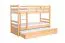 Etagenbett für Erwachsene "Easy Premium Line" K20/h inkl. Liegeplatz und 2 Abdeckblenden, Kopf- und Fußteil gerade, Buche Vollholz massiv Natur - Liegefläche: 90 x 200 cm (B x L), teilbar