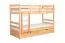Stockbett für Erwachsene "Easy Premium Line" K20/n inkl. 2 Schubladen und 2 Abdeckblenden, Kopf- und Fußteil gerade, Buche Vollholz massiv Natur - Liegefläche: 90 x 200 cm, teilbar