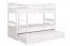 Stockbett für Erwachsene "Easy Premium Line" K21/h inkl. Liegeplatz und 2 Abdeckblenden, Kopf- und Fußteil gerundet, Buche Vollholz massiv Weiß - Liegefläche: 90 x 200 cm, teilbar