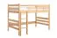 Hochbett "Easy Premium Line" K23/n, Buche Vollholz massiv Natur lackiert, teilbar - Liegefläche: 120 x 200 cm